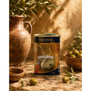 YENİ MAHSÜL 175ml TENEKE TAŞBASKI-İLK SOĞUK BASKI (ERKEN HASAT) SIZMA ZEYTİNYAĞI