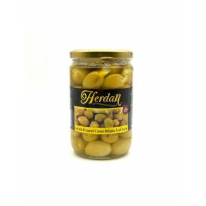720cc CAM KAVANOZ LİMONLU YEŞİL ZEYTİN (net:400gr) Ürün Kodu:CK07