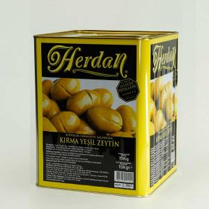 Kırma Yeşil Zeytin 10 LT Teneke Kutu